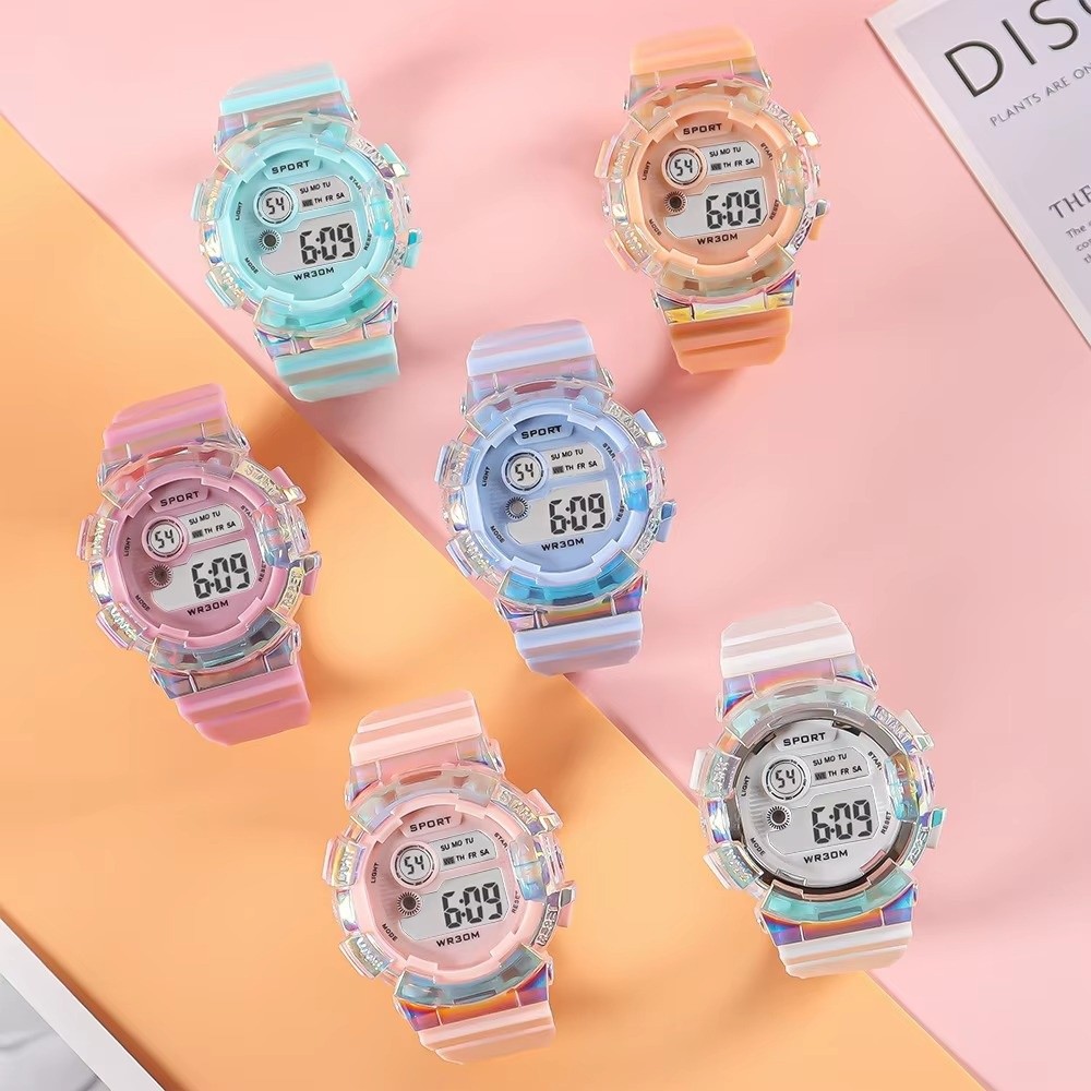 Digital Alarm Clock - Relojes deportivos impermeables para niños, función