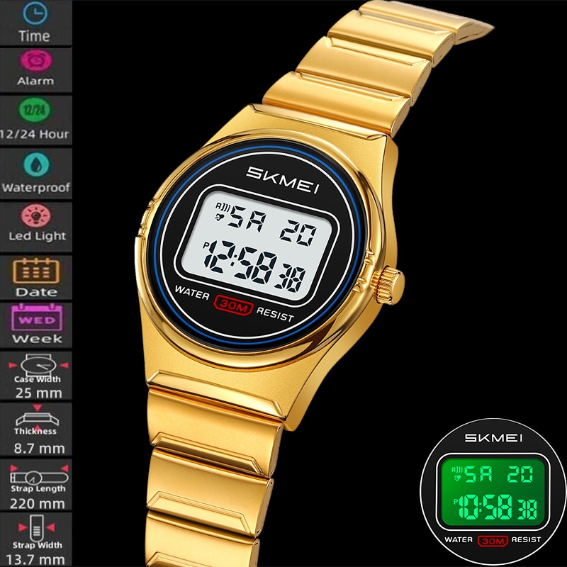 Digital Alarm Clock - Relojes digitales Skmei para mujer, correa