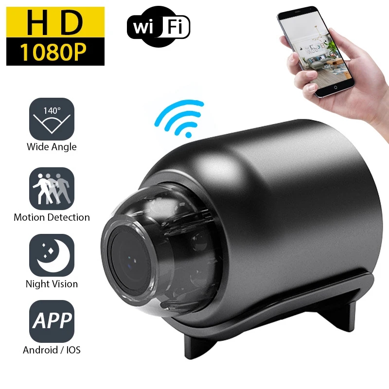 Compact Camera Mirrorless - Mini Cámara HD 1080P WiFi Inalámbrica