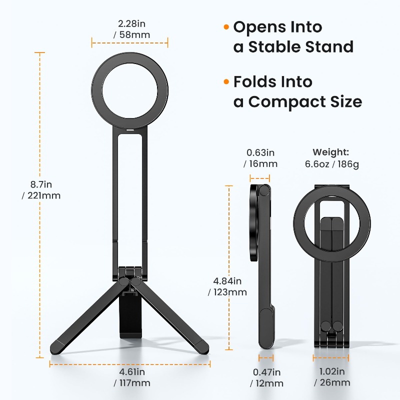 Auto Tracking Tripod - Soporte Magnético de Bolsillo para Teléfono,