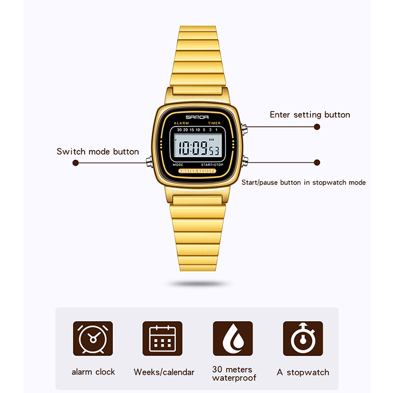SANDA-reloj de cuarzo clásico  - Digital Alarm Clock reseña y precio