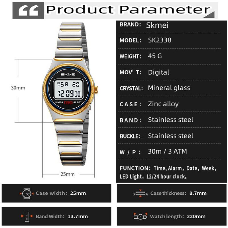 Relojes digitales Skmei para m - Digital Alarm Clock reseña y precio