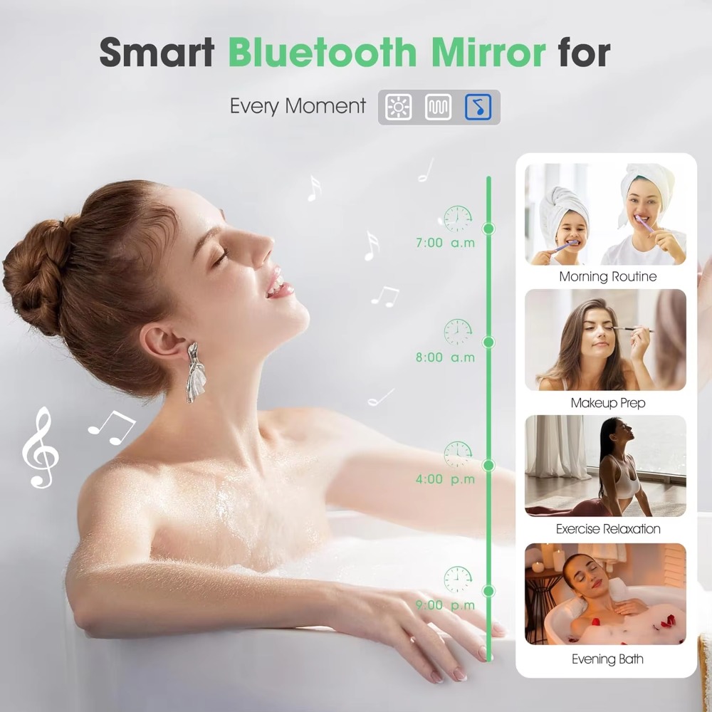 Espejo de Baño Moderno de Pare - Bluetooth Speaker Waterproof reseña y precio