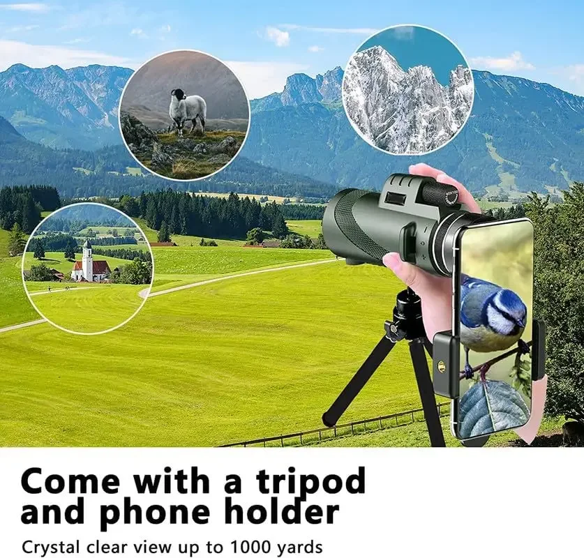 Monocular HD 80x100 para adapt - Auto Tracking Tripod reseña y precio