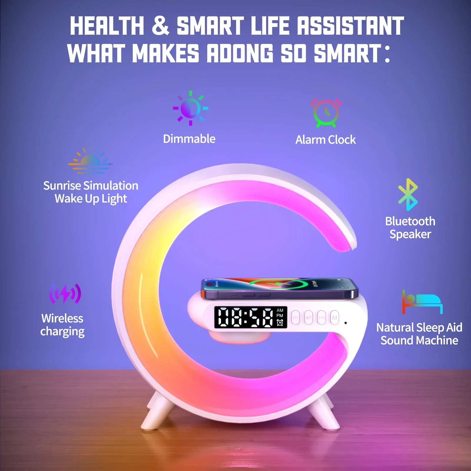 Soporte de cargador inalámbric - Digital Alarm Clock reseña y precio